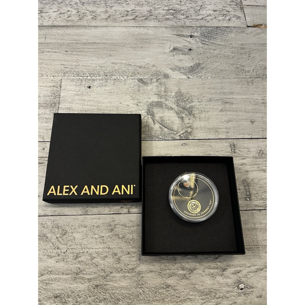 Alex & Ani Expandable Wire Ring Charm 14KT GOLD plated Sterling Silver